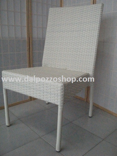 SC-7023B SEDIA BIANCO RATTAN SINTETICO POLYPEEL [SC-7023B RATTAN SINTETICO]